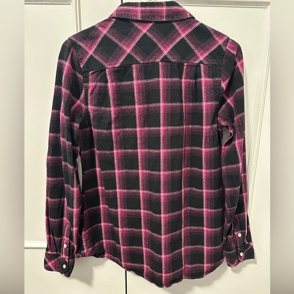 Browning Pink Black Plaid Wallflower Button Down Shirt Size Medium Women’s - Picture 6 of 8